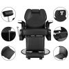 Classic Hydraulic Recline Hair Salon Iron Leather Sponge Barber Chair Black