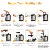 ZOKOP Slow Juicer Masticating Juicer Machine Plastic 1000ml Pomace Cup Two-speed Mechanical Horizontal Electric Slow Juicer Black
