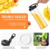 ZOKOP 120V 350W 600ml Plastic 2*600ml Three-speed Mechanical Personal Size Blenders/Mini Blenders Black
