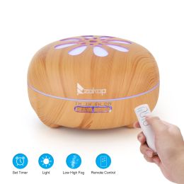 Zokop Aroma Diffuser 2135yk 110V 14W 550ml Brown Plastic with White Remote Controller Colorful Light
