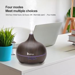 Zokop Aroma Diffuser 2102yk 110V 14W 550ml Dark Brown Plastic with White Remote Control and Colorful Light