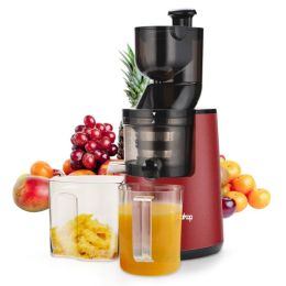 ZOKOP 120V 150W 1000ml Juice Cup Red Plastic 1500ml Pomace Cup Two-speed Mechanical Vertical Electric Cold Press Slow Masticating Juicer