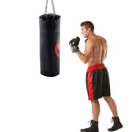 Punching Bag Filled Set , 31 x 12 inches Boxing Hanging Heavy Bag for Kickboxing Fitness Training Muay Thai MMA, Martial Arts, Home Gym
