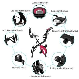 Upright Bike 3-in-1 Folding for Indoor Exercise