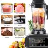ZOKOP 120V 2200W 2500ml Blender Smoothie Maker Plastic Smart Touch Screen Multi-function Electronic Countertop Blenders Black