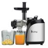 ZOKOP Slow Juicer Masticating Juicer Machine Plastic 1000ml Pomace Cup Two-speed Mechanical Horizontal Electric Slow Juicer Black