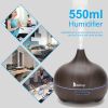 Zokop Aroma Diffuser 2102yk 110V 14W 550ml Dark Brown Plastic with White Remote Control and Colorful Light